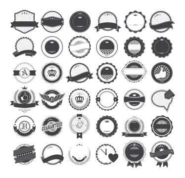 Retro labels collection Stock Illustration