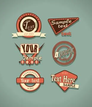 Retro labels Stock Illustration
