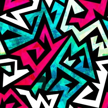 Retro labyrinth seamless pattern with grunge effect 스톡 일러스트