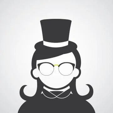 Retro lady symbol 库存插图