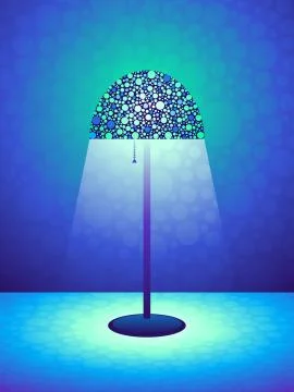 Retro lamp background Stock Illustration