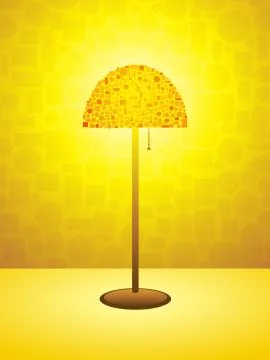 Retro lamp background Stock Illustration