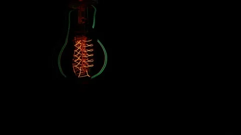 Retro lamp hanging on black background. Stock Footage 146887280