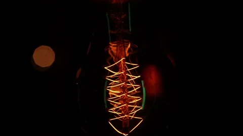 Retro lamp hanging on black background. Stock Footage 146887361