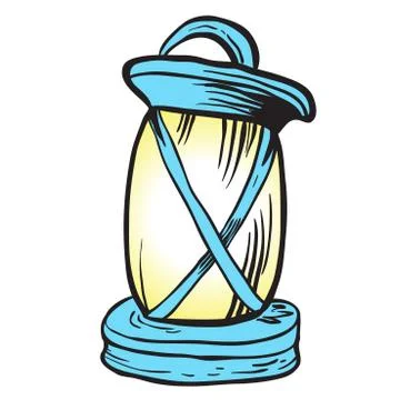 Retro lamp Stock Illustration