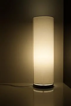 Retro lamp on a shiny table Stock Photos