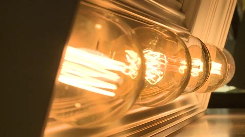 Retro lamp, warm light, loft Stock Footage 270538035