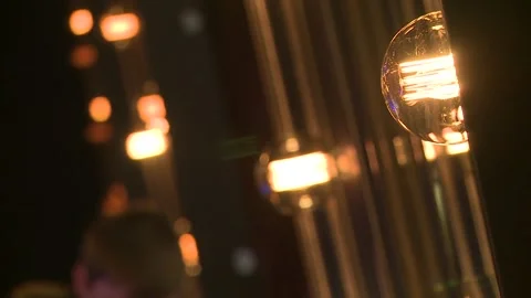 Retro lamp, warm light, loft Stock Footage 270538055