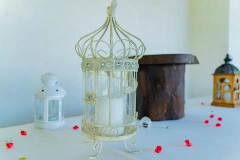 Retro lantern. Stockfoto's