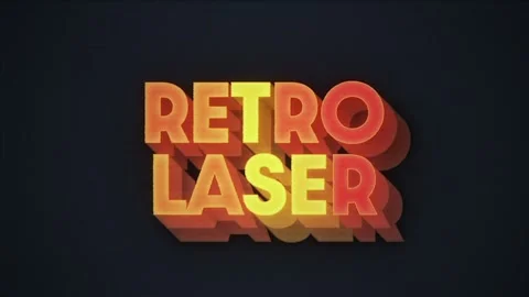 Retro Laser Titles Stock After Effects