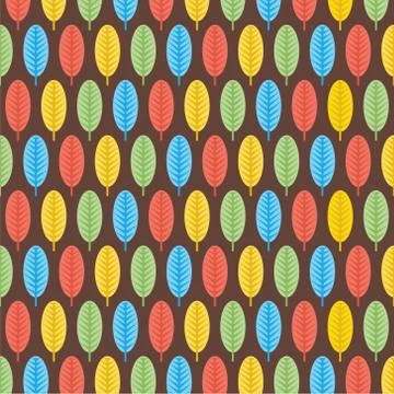 Retro leaf pattern background vector イラスト素材