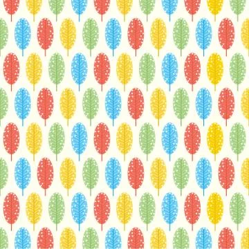 Retro leaf pattern background vector Stock Illustration