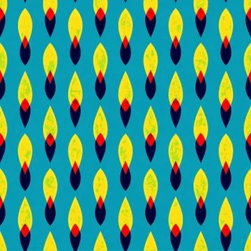 Retro leaf seamless pattern Stock Illustration