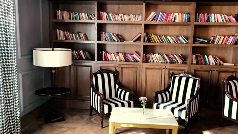 Retro library Stock Footage 168064900