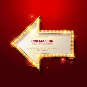 Retro light arrow. Stock Illustration