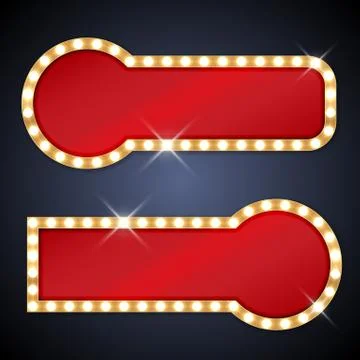 Retro light bulb frame with space for text Stock Illustration