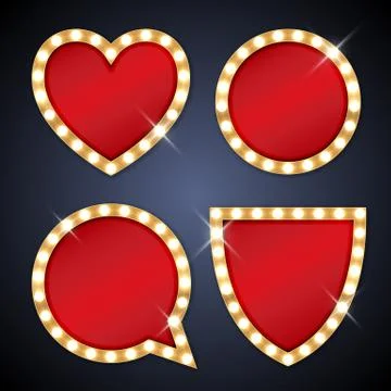 Retro light bulb frame with space for text Illustrazione stock