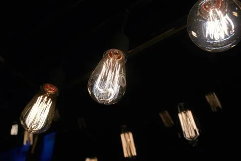 Retro light bulb Foto stock