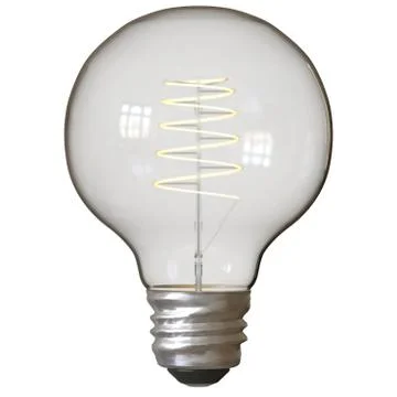 Retro light bulb on a white background. Isolate. Stock Illustration