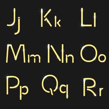 Retro light font Stock Illustration