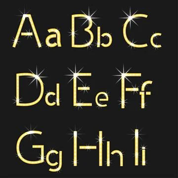 Retro light font Stock Illustration