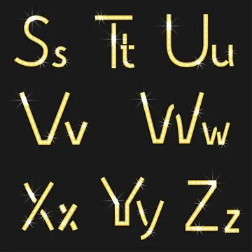 Retro light font Stock Illustration