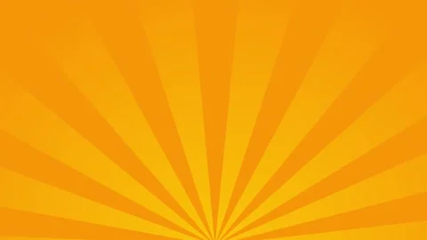 Retro light orange sunrays pop art animation isolated on orange background Stock Footage 321478536