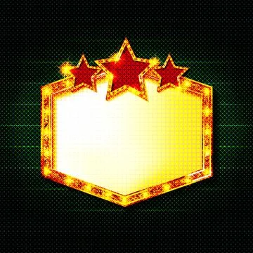 Retro light sign. Stock Illustration