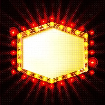 Retro light sign Stock Illustration