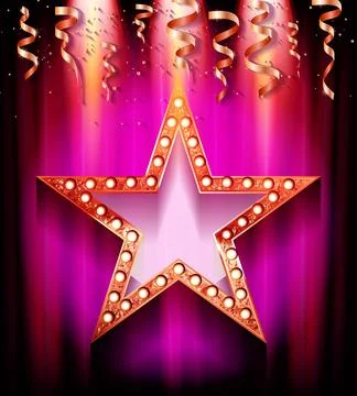 Retro light sign. Stock Illustration