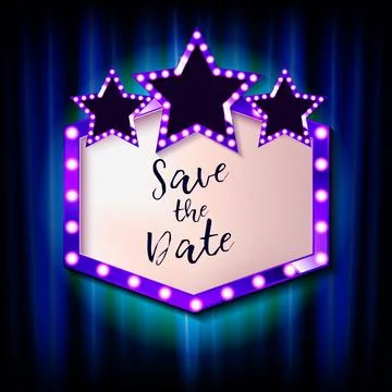 Retro light sign Stock Illustration