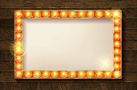 Retro light sign. Stock Illustration