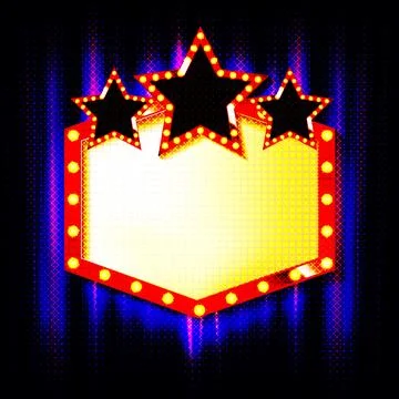 Retro light sign. Stock Illustration
