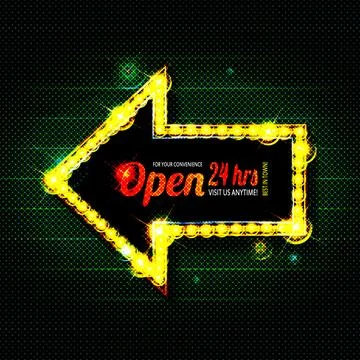 Retro Lightbox in Arrow Shape Stock Illustration