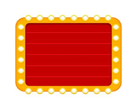 Retro lightbox template with lightbulb. Light box billboard. Advertising Stock Illustration
