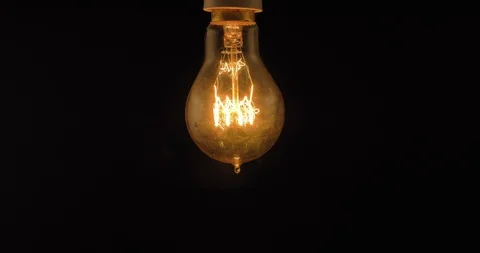 Retro lightbulb Stock Footage 123980615