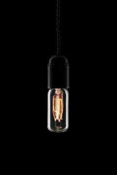 Retro lightbulb - light on Stock Photos