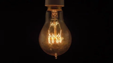 Retro lightbulb slow motion Stock Footage 123975618