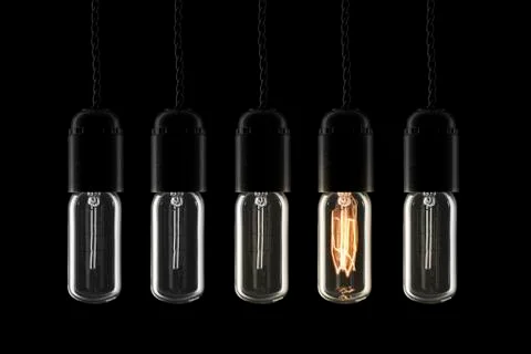 Retro lightbulbs Stock Photos