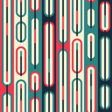 Retro line seamless pattern Stock Illustration