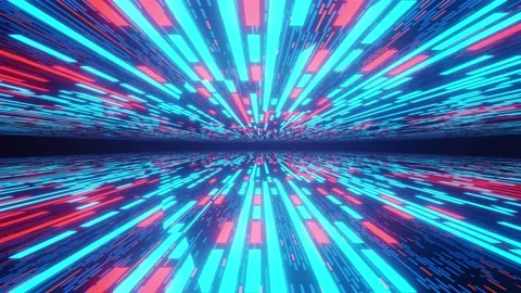 Retro lines 3d space video loop Stock Footage 165600014