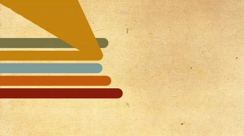 Retro lines grow on paper Stock Footage 488308
