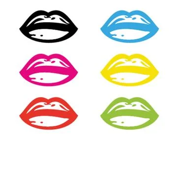 Retro lipstick traces set Stock-Illustration