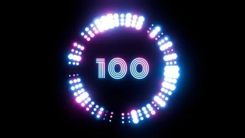 Retro Loading Animation: Futuristic Progress Circle with Vibrant Neon Colors Ilustración de archivo
