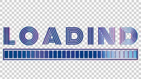 Retro Loading Animation: Vibrant Progress Bar with Neon Typography Stock Illustration
