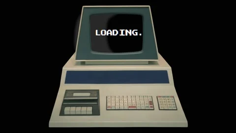 Retro Loading Screen On Vintage Computer | Stock Video | Pond5