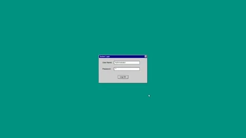 Retro login screen user interface animation stock footage 스톡 동영상 346805891