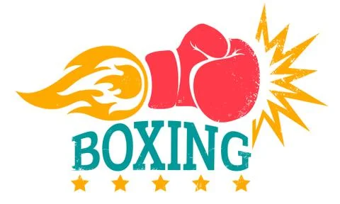Retro logo for boxing. 스톡 일러스트
