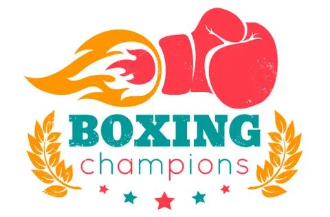 Retro logo for a boxing Иллюстрация