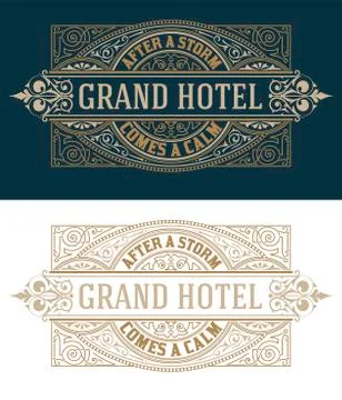 Retro logo template Stock Illustration